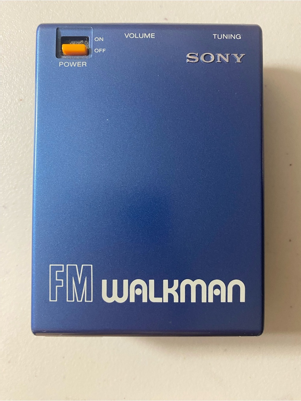 First model SONY FM WALKMAN Blue SRF-40 W FM 1980 Japan Tested Working